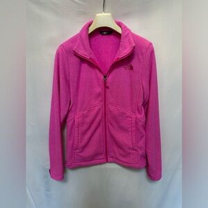 North Face Pink Zip Up Jacket: Medium